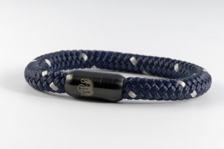 Bracelet 8mm Marine:argent FN